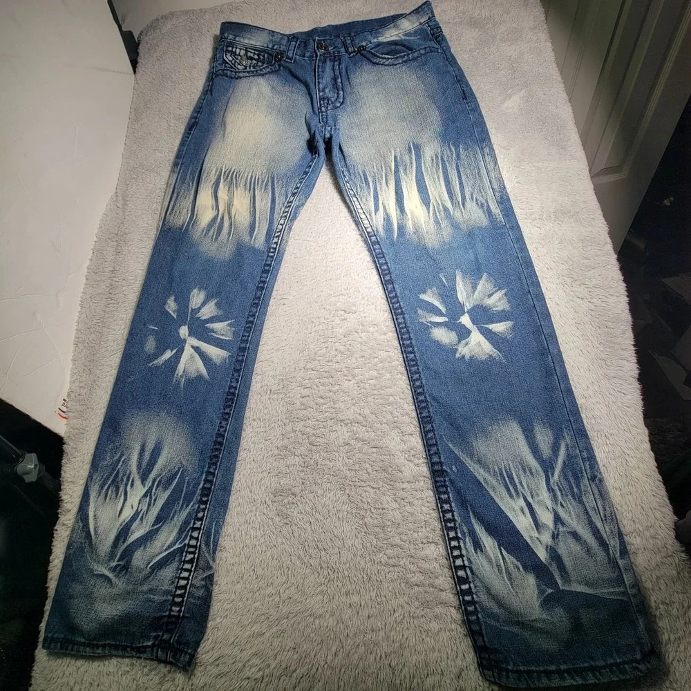 Vintage True Religion Jeans Size 36. CA#30427. Rare Pattern